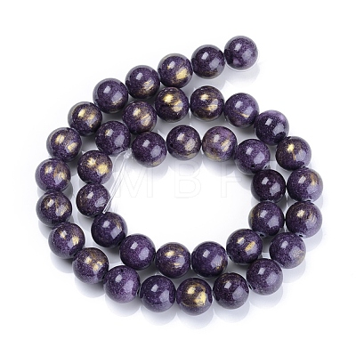 Natural Mashan Jade Beads Strands G-F670-A25-8mm-1