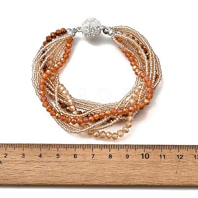 Glass Seed Beads Multi-strand Bracelets BJEW-H203-03S-02-1