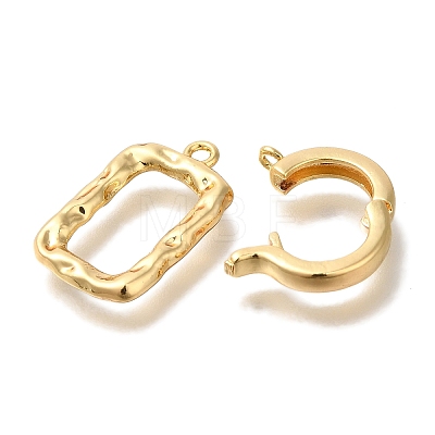 Brass Fold Over Clasps KK-K389-105G-1