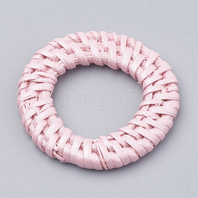 Handmade Spray Painted Reed Cane/Rattan Woven Linking Rings WOVE-N007-01D-1
