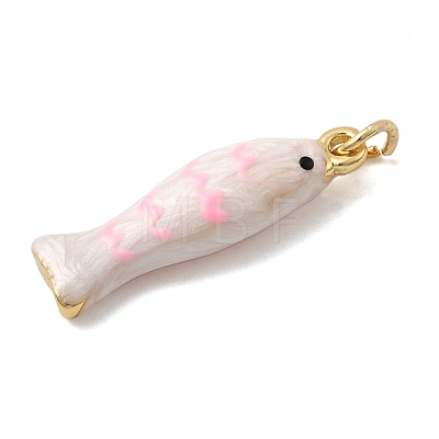 Brass Enamel Pendants KK-H092-08G-05-1