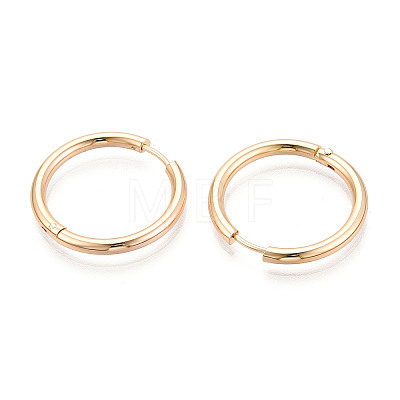304 Stainless Steel Hoop Earrings EJEW-T048-24E-G-1