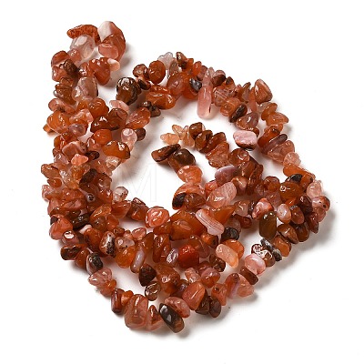 Natural South Red Agate Chips Bead Strands G-M205-40-1