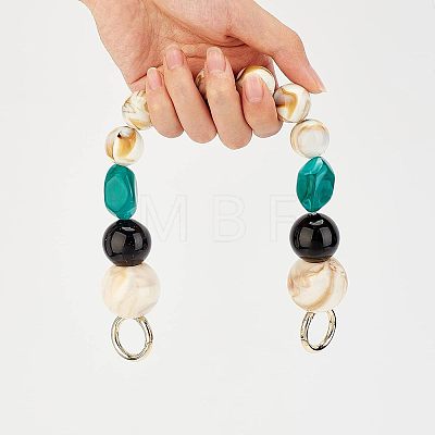 Resin Beads Bag Handle FIND-WH0063-79-1