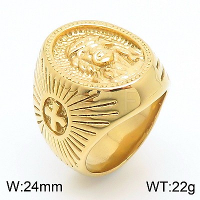 Hip-hop Style 304 Stainless Steel Finger Rings for Men FS-WG74A00-03-1