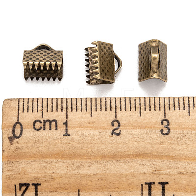 Iron Ribbon Crimp Ends E004Y-AB-01-1