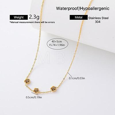 European Style 304 Stainless Steel Pendant Necklaces for Women MD6766-2-1