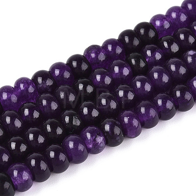 Dyed Natural White Jade Beads Strands X-G-T139-59A-03-1