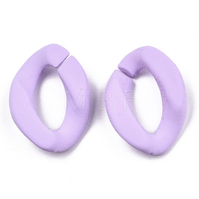 Opaque Spray Painted Acrylic Linking Rings X-OACR-S036-001A-I15-1