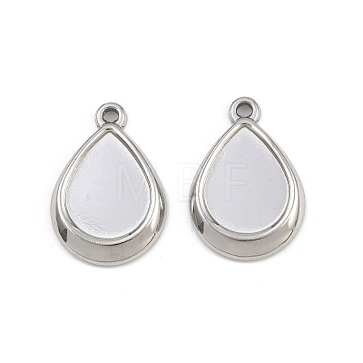 304 Stainless Steel Pendant Cabochon Settings STAS-L303-31P-1