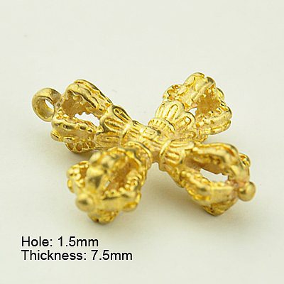 Brass Buddhist Pendants KK-K052-G-1