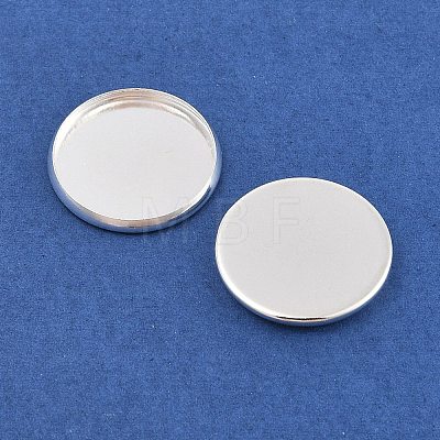 Brass Plain Edge Bezel Cups KK-L005-A-S-1