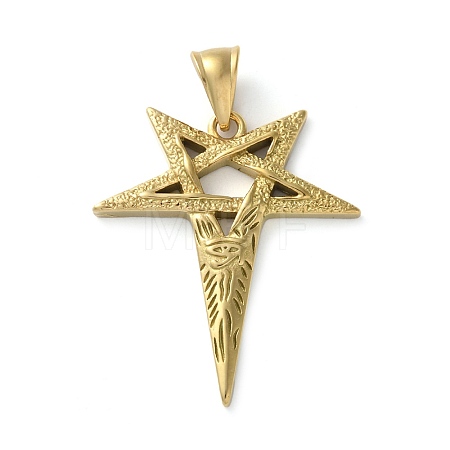 304 Stainless Steel Pendants STAS-M113-03G-1