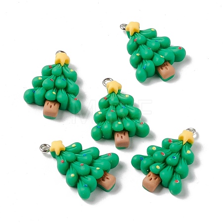Christmas Theme Opaque Resin Pendants FIND-E025-15-1