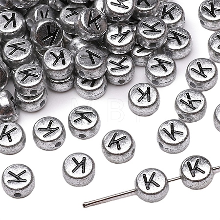 50Pcs Silver Plating Acrylic Beads PW-WG2E8AD-16-1