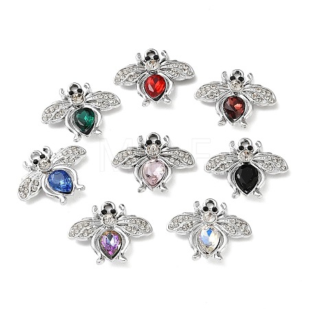 Alloy with Rhinestone Pendants RB-E001-01-1