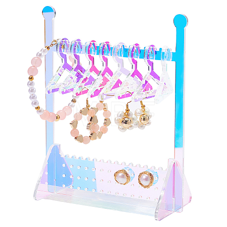 Transparent Acrylic Earring Display Stands EDIS-HY0001-01-1