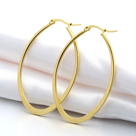 304 Stainless Steel Hoop Earring X-EJEW-P066-42G-1