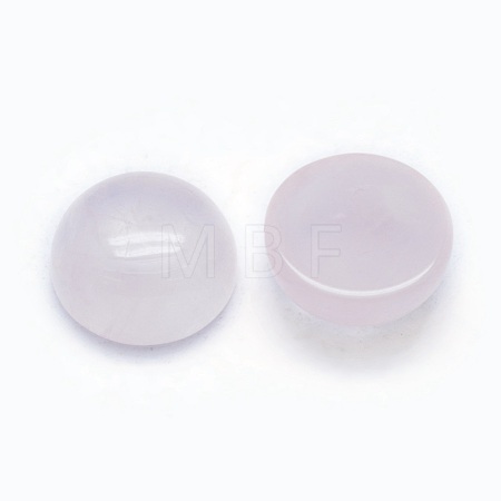 Natural Rose Quartz Cabochons G-P393-R20-10mm-1