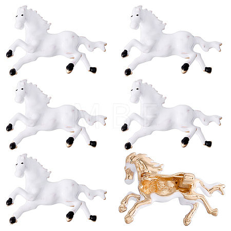 Horse Enamel Pins JEWB-WH0051-062G-1
