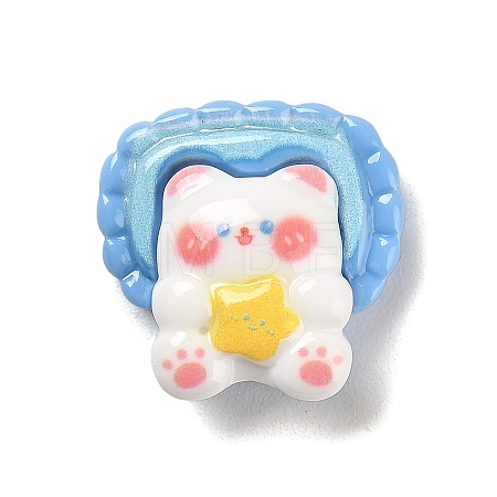 Opaque Resin Cabochons RESI-Z012-02E-1