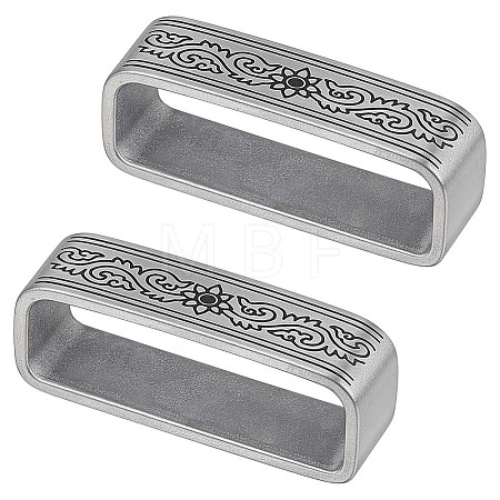 2Pcs 304 Stainless Steel Belt Keeper Rings FIND-PH0061-84B-1