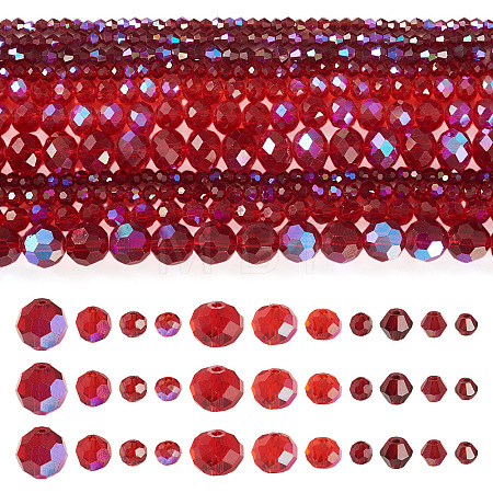11 Strands 11 Styles Electroplate Glass Beads Strands EGLA-TA0003-06-1