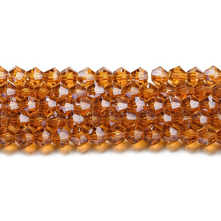 Transparent Electroplate Glass Beads Strands EGLA-A039-T3mm-A28-1