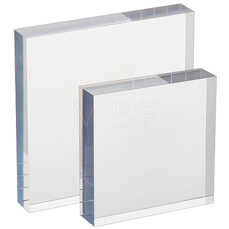2Pcs 2 Styles Acrylic Display Pedestals AJEW-OC0005-31-1