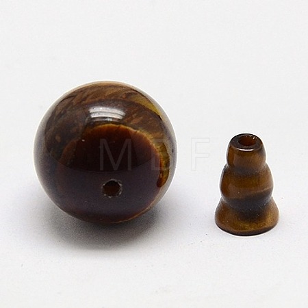 Natural Tiger Eye Buddhist Beads G-M011-01C-1