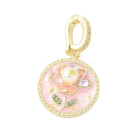 Brass Enamel Pendants KK-F886-03G-10-1