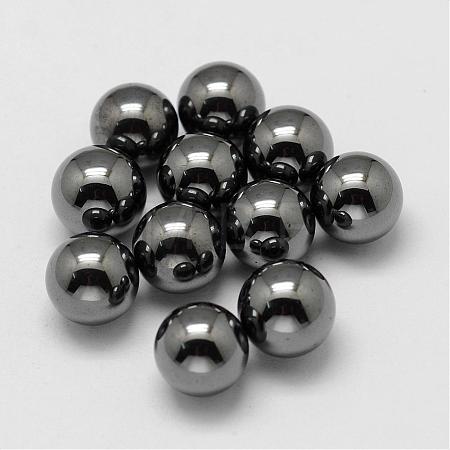 Non-magnetic Synthetic Hematite Beads G-P162-01-12mm-1