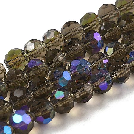 Electroplate Transparent Glass Beads Strands EGLA-A035-T8mm-L16-1