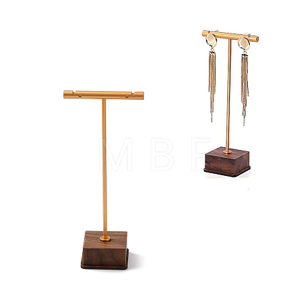 1-Tier Brass Bar Earring Organizer Display Racks ODIS-B002-03A-1