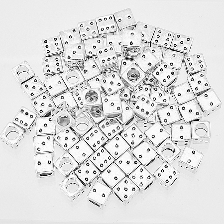 100Pcs Tibetan Style Alloy European Beads TIBE-DC0001-02-1