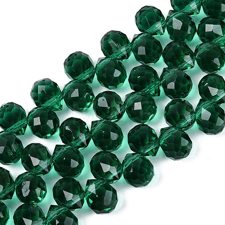 Transparent Glass Beads Strands GLAA-Q116-01A-B12-1