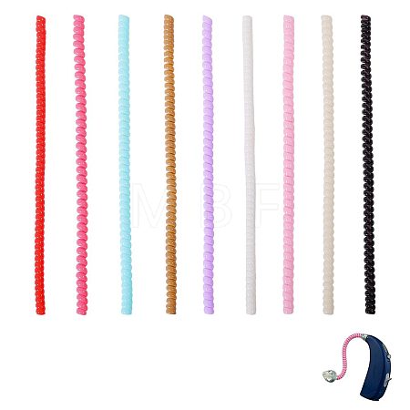 72Pcs 9 Colors TPU Spiral Rope for Keychain AJEW-CO0001-09-1