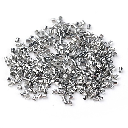 1700pcs 1.5mm Brass Tube Crimp End Beads X-E001-NF-1