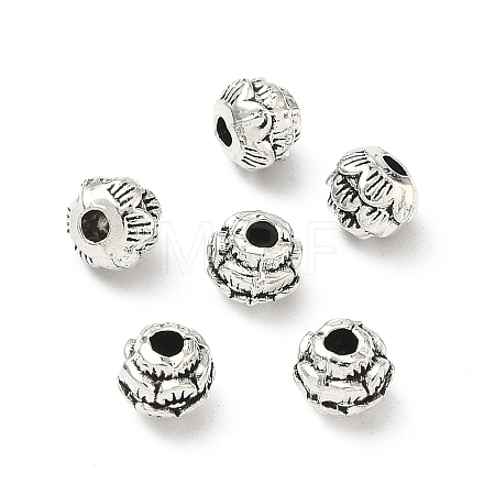 Tibetan Style Alloy Flower Spacer Beads TIBEB-O004-74-1