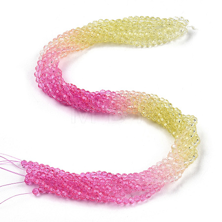 Transparent Glass Beads Strands GLAA-E036-07G-1
