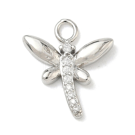 Brass Micro Pave Clear Cubic Zirconia Pendants LS-KK-H528-05B-P-1