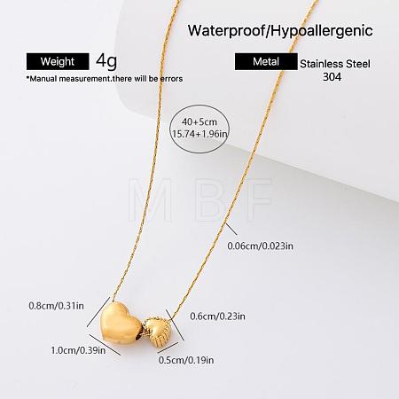304 Stainless Steel Pendant Necklaces for Women HD5158-2-1