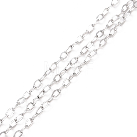 Tarnish Resistant 304 Stainless Steel Cable Chains CHS-C002-03P-1