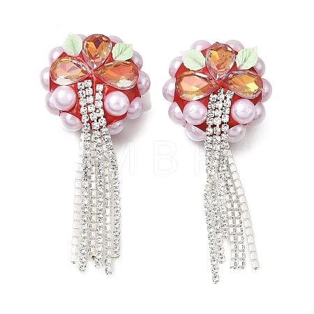Handmade Polymer Clay Rhinestone Beads CLAY-Z006-02B-1
