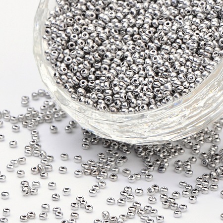 11/0 Grade A Electroplated Glass Seed Beads X-SEED-Q008-F8701-1
