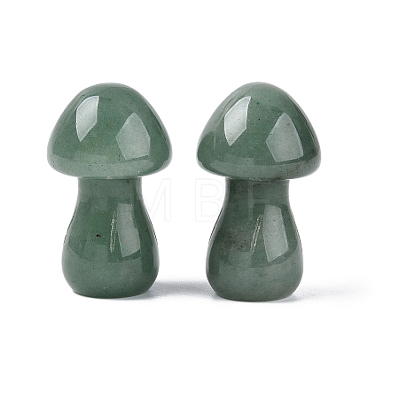 Natural Green Aventurine Mushroom Display Decorations G-Q602-03K-1