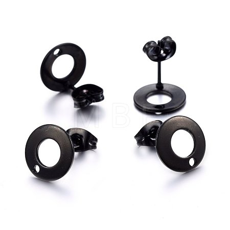304 Stainless Steel Stud Earring Findings STAS-H472-01B-1
