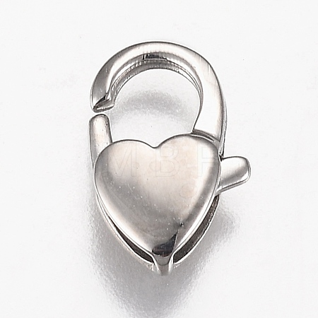 Non-Tarnish Polished 316 Surgical Stainless Steel Lobster Claw Clasps X-STAS-Z013-08P-1