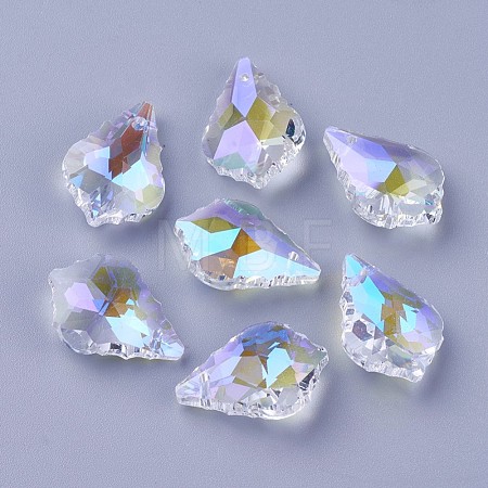 Faceted Glass Pendants GLAA-F068-C27-1
