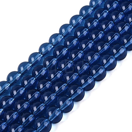 Transparent Glass Beads Strands X-GLAA-T032-T6mm-28-1